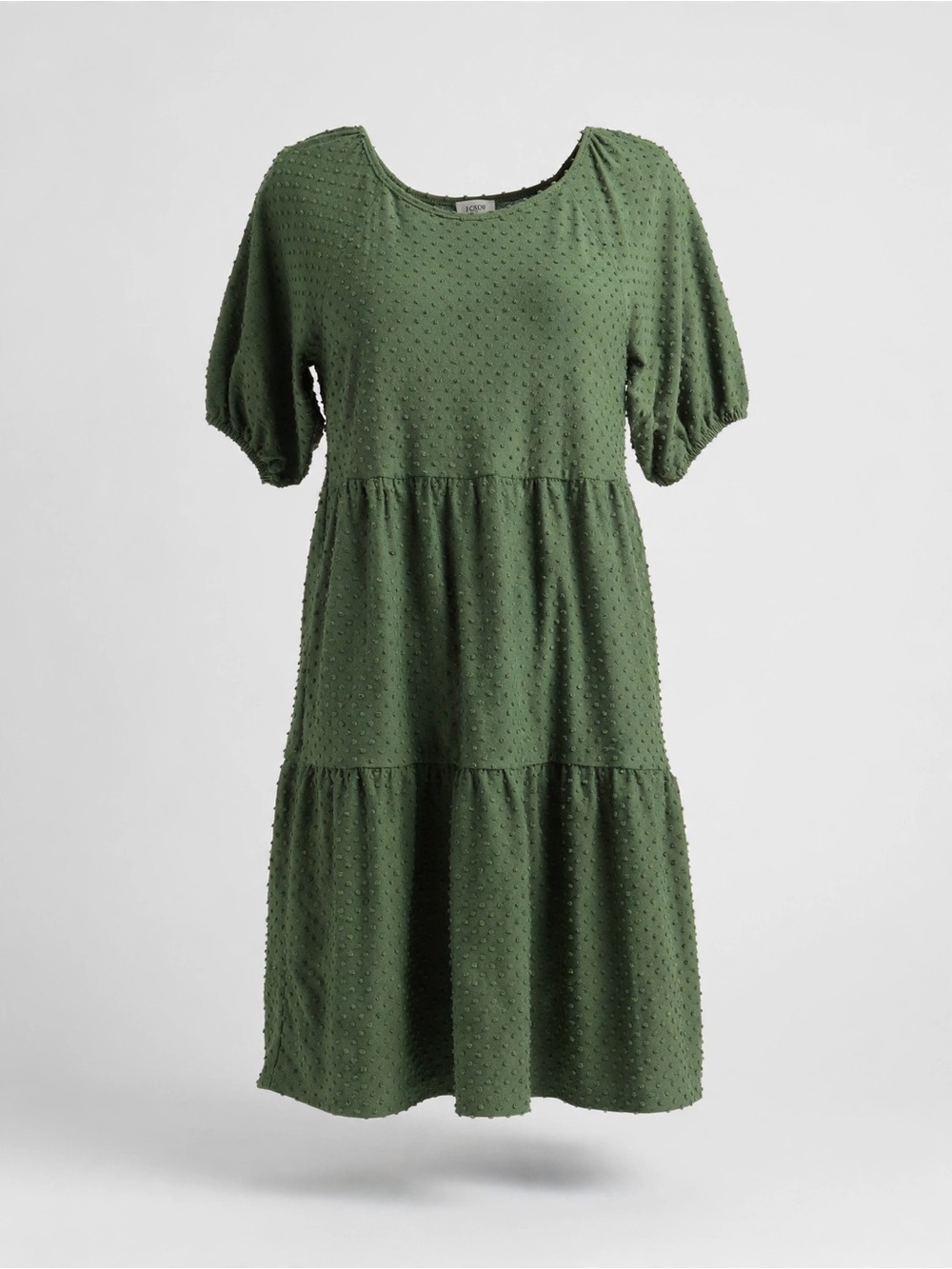 J.Crew Green Polka Dot Midi Dress Size XS Like New